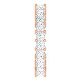 10K Gold Square Lab-Grown Diamond Shared-Prong Eternity Band – 2.75x2.75 mm Stones - Rose Gold - view 4