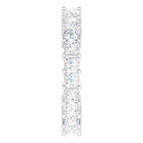 10K Gold Square Lab-Grown Diamond Shared-Prong Eternity Band – 2.75x2.75 mm Stones - White Gold - view 4