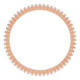10K Gold Round Natural Diamond Shared-Prong Eternity Band – 1 mm Stones - Rose Gold - view 2