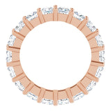 10K Gold Square Lab-Grown Diamond Shared-Prong Eternity Band – 3.75x3.75 mm Stones - Rose Gold - view 2