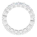 10K Gold Square Lab-Grown Diamond Shared-Prong Eternity Band – 3.75x3.75 mm Stones - White Gold - view 2