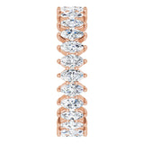 14K Gold Marquise Lab-Grown Diamond Shared-Prong Eternity Band – 4.25x2.25 mm Stones - Rose Gold - view 4
