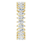 14K Gold Marquise Lab-Grown Diamond Shared-Prong Eternity Band – 4.25x2.25 mm Stones - Yellow Gold - view 4