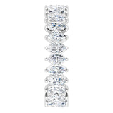 Platinum Marquise Lab-Grown Diamond Shared-Prong Eternity Band – 4.25x2.25 mm Stones - view 4