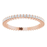 10K Gold Square Lab-Grown Diamond Shared-Prong Eternity Band – 1.25x1.25 mm Stones - Rose Gold - view 3