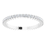 10K Gold Square Lab-Grown Diamond Shared-Prong Eternity Band – 1.25x1.25 mm Stones - White Gold - view 3