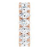 10K Gold Oval Lab-Grown Diamond Shared-Prong Eternity Band – 6x4 mm Stones - Rose Gold - view 4
