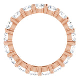10K Gold Round Lab-Grown Diamond Shared-Prong Eternity Band – 3.75 mm Stones - Rose Gold - view 2