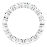 10K Gold Round Natural Diamond Shared-Prong Eternity Band – 3.75 mm Stones - White Gold - view 2