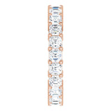 14K Gold Asscher Lab-Grown Diamond Shared-Prong Eternity Band – 3x3 mm Stones - Rose Gold - view 4