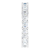 Platinum Asscher Lab-Grown Diamond Shared-Prong Eternity Band – 3x3 mm Stones - view 4
