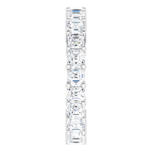Platinum Asscher Lab-Grown Diamond Shared-Prong Eternity Band – 3x3 mm Stones - view 4