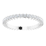 10K Gold Square Natural Diamond Shared-Prong Eternity Band – 1.5x1.5 mm Stones - White Gold - view 3