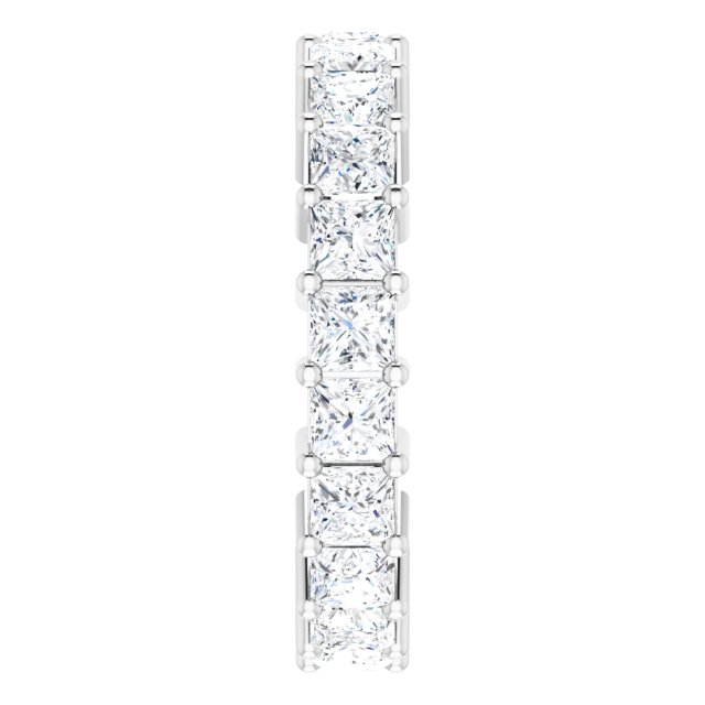 10K Gold Square Natural Diamond Shared-Prong Eternity Band – 3.25x3.25 mm Stones - White Gold - view 4