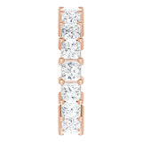 10K Gold Square Lab-Grown Diamond Shared-Prong Eternity Band – 3.75x3.75 mm Stones - Rose Gold - view 4