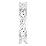 10K Gold Square Lab-Grown Diamond Shared-Prong Eternity Band – 3.75x3.75 mm Stones - White Gold - view 4