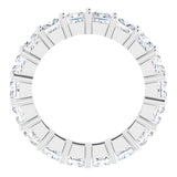 10K Gold Square Lab-Grown Diamond Shared-Prong Eternity Band – 4x4 mm Stones - White Gold - view 2