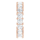 10K Gold Square Natural Diamond Shared-Prong Eternity Band – 3.5x3.5 mm Stones - Rose Gold - view 4