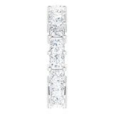 10K Gold Square Lab-Grown Diamond Shared-Prong Eternity Band – 3.5x3.5 mm Stones - White Gold - view 4