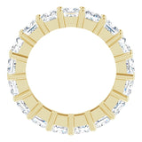 14K Gold Square Lab-Grown Diamond Shared-Prong Eternity Band – 4x4 mm Stones - Yellow Gold - view 2