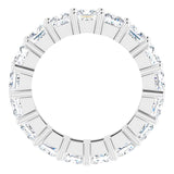 Platinum Square Lab-Grown Diamond Shared-Prong Eternity Band – 4x4 mm Stones - view 2