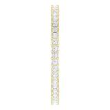 14K Gold Square Lab-Grown Diamond Shared-Prong Eternity Band – 1.25x1.25 mm Stones - Yellow Gold - view 4
