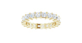 14K Gold Asscher Lab-Grown Diamond Shared-Prong Eternity Band – 3x3 mm Stones - Yellow Gold - view 3