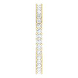 14K Gold Square Lab-Grown Diamond Shared-Prong Eternity Band – 1.5x1.5 mm Stones - Yellow Gold - view 4