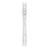 10K Gold Square Natural Diamond Shared-Prong Eternity Band – 1.5x1.5 mm Stones - White Gold - view 4