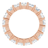 10K Gold Square Lab-Grown Diamond Shared-Prong Eternity Band – 4x4 mm Stones - Rose Gold - view 2