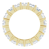 14K Gold Square Lab-Grown Diamond Shared-Prong Eternity Band – 4x4 mm Stones - Yellow Gold - view 2