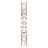 10K Gold Square Lab-Grown Diamond Shared-Prong Eternity Band – 2.25x2.25 mm Stones - Rose Gold - view 4