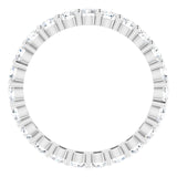 10K Gold Round Lab-Grown Diamond Shared-Prong Eternity Band – 2.75 mm Stones - White Gold - view 2