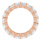10K Gold Square Lab-Grown Diamond Shared-Prong Eternity Band – 3.5x3.5 mm Stones - Rose Gold - view 2