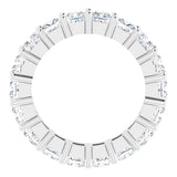 10K Gold Square Lab-Grown Diamond Shared-Prong Eternity Band – 3.5x3.5 mm Stones - White Gold - view 2