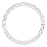 10K Gold Square Lab-Grown Diamond Shared-Prong Eternity Band – 1.25x1.25 mm Stones - White Gold - view 2