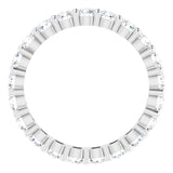 10K Gold Round Lab-Grown Diamond Shared-Prong Eternity Band – 3 mm Stones - White Gold - view 2
