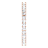 10K Gold Square Lab-Grown Diamond Shared-Prong Eternity Band – 1.75x1.75 mm Stones - Rose Gold - view 4