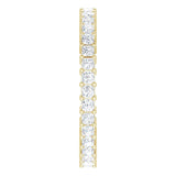14K Gold Square Lab-Grown Diamond Shared-Prong Eternity Band – 1.75x1.75 mm Stones - Yellow Gold - view 4