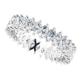 Platinum Marquise Lab-Grown Diamond Shared-Prong Eternity Band – 4x2 mm Stones - view 5