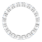 10K Gold Round Lab-Grown Diamond Shared-Prong Eternity Band – 3.5 mm Stones - White Gold - view 2