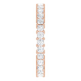 10K Gold Square Lab-Grown Diamond Shared-Prong Eternity Band – 2x2 mm Stones - Rose Gold - view 4