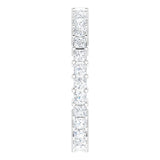 10K Gold Square Natural Diamond Shared-Prong Eternity Band – 2x2 mm Stones - White Gold - view 4