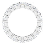 10K Gold Square Lab-Grown Diamond Shared-Prong Eternity Band – 3.75x3.75 mm Stones - White Gold - view 2