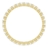 14K Gold Round Lab-Grown Diamond Shared-Prong Eternity Band – 2 mm Stones - Yellow Gold - view 2