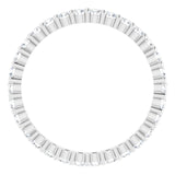 Platinum Round Lab-Grown Diamond Shared-Prong Eternity Band – 2 mm Stones - view 2
