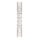 10K Gold Square Natural Diamond Shared-Prong Eternity Band – 2.5x2.5 mm Stones - Rose Gold - view 4