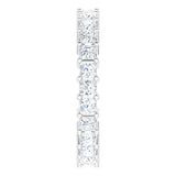 10K Gold Square Lab-Grown Diamond Shared-Prong Eternity Band – 2.5x2.5 mm Stones - White Gold - view 4