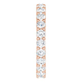 10K Gold Round Natural Diamond Shared-Prong Eternity Band – 2.75 mm Stones - Rose Gold - view 4