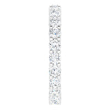 10K Gold Round Natural Diamond Shared-Prong Eternity Band – 2.75 mm Stones - White Gold - view 4